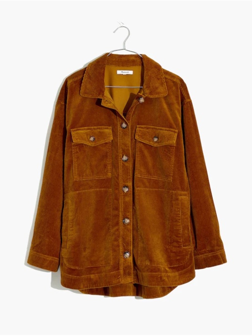Madewell Corduroy Yorkway Shirt-Jacket in antique gold